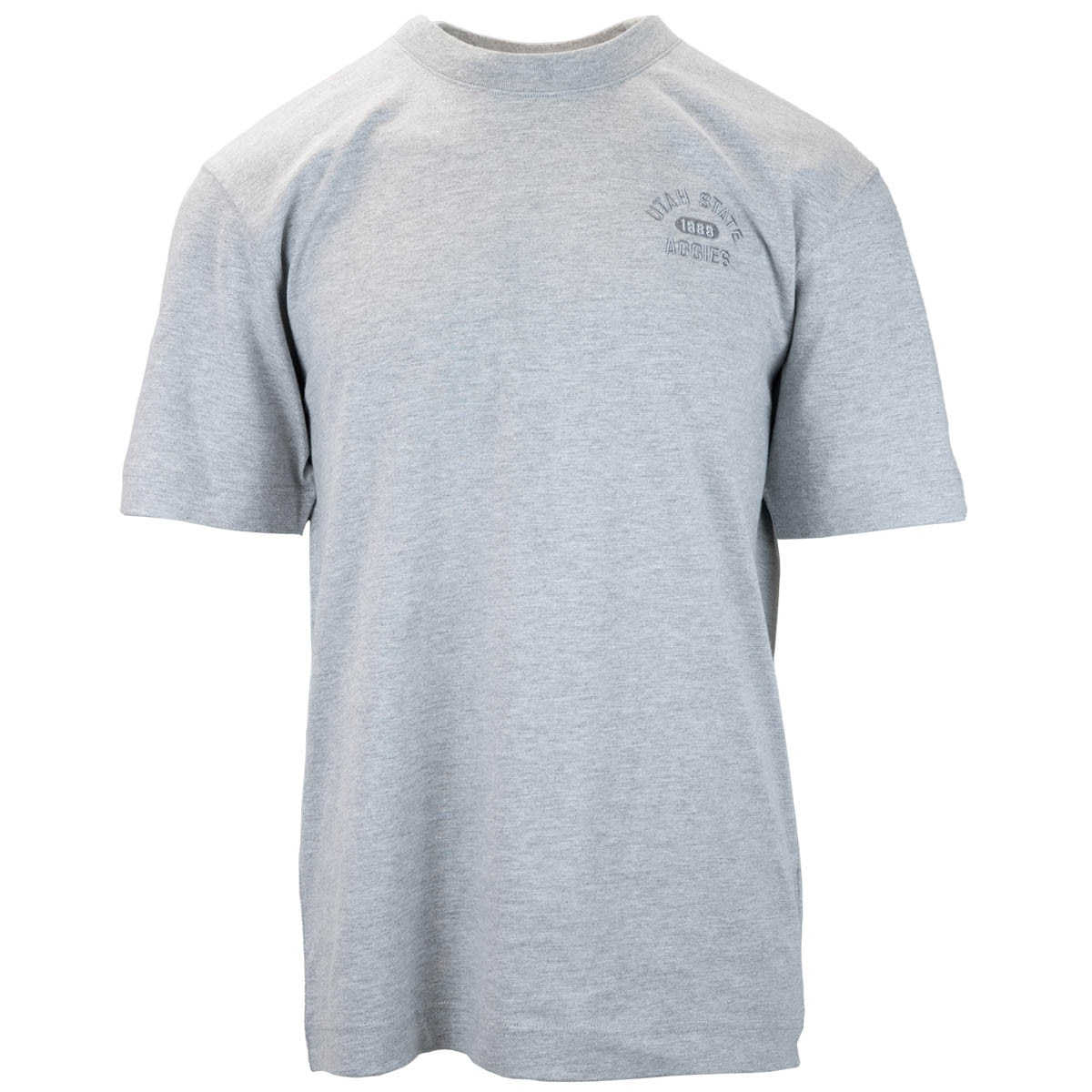 Utah state aggies 1888 embroidered gray unisex t-shirt
